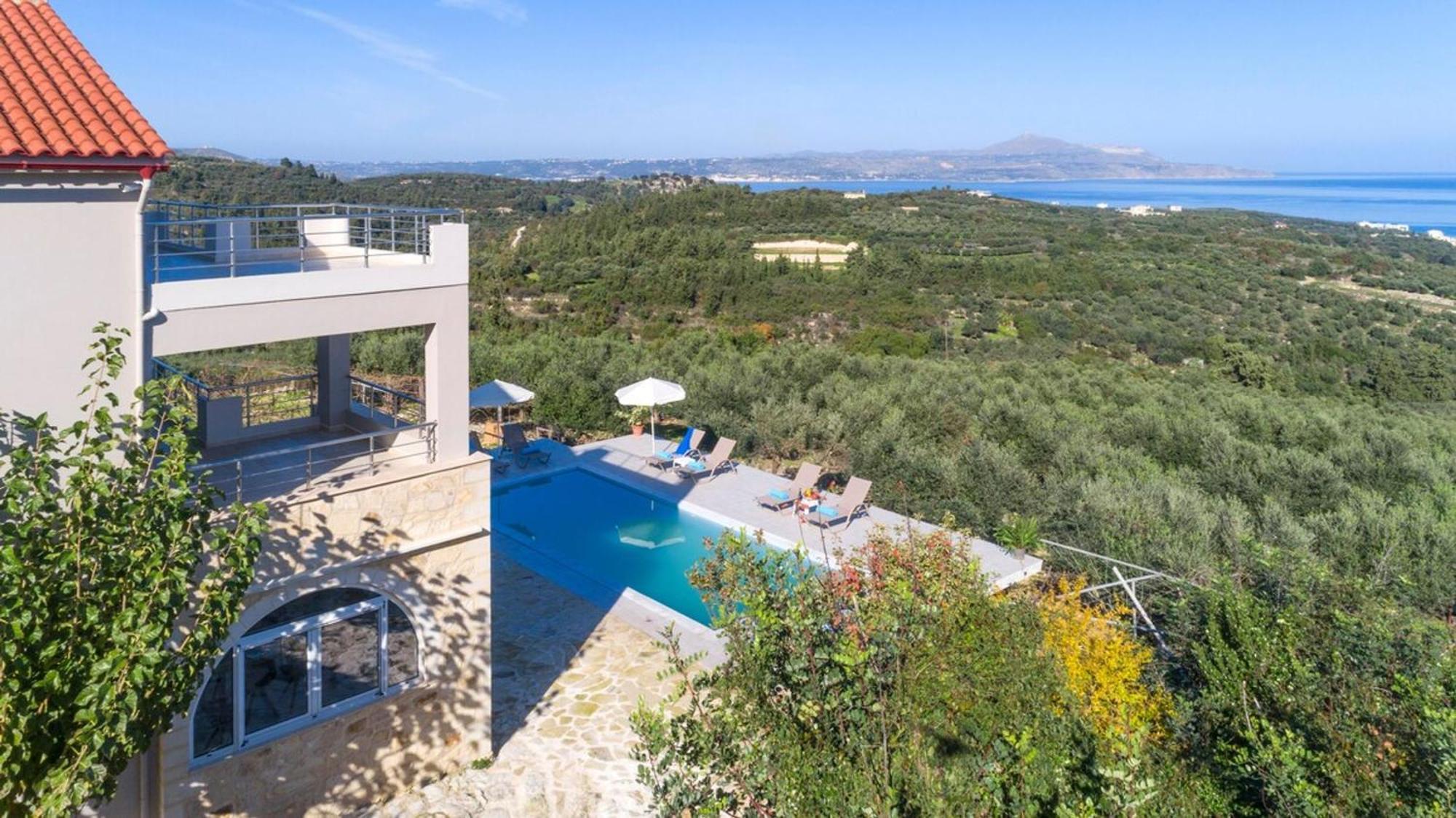 Villa Konstantinos Hilltop Vineyard Escape Almirída Luaran gambar