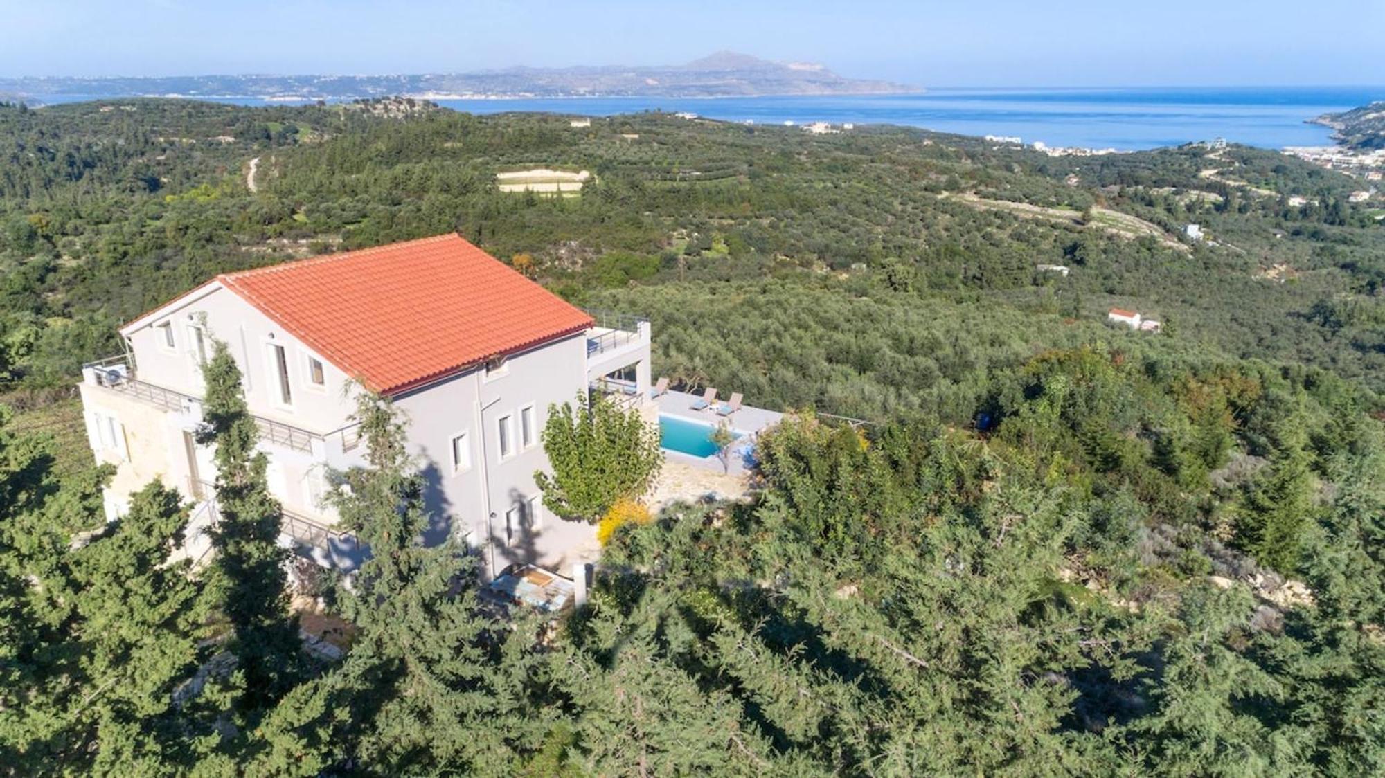 Villa Konstantinos Hilltop Vineyard Escape Almirída Luaran gambar